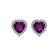 J'ADMIRE Heart Shaped Birthstone Stud Earrings