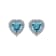 J'ADMIRE Heart Shaped Birthstone Stud Earrings