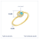 J'ADMIRE 14K Yellow Gold Over Sterling Silver Mercury Ring