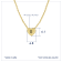 J'ADMIRE 14K Yellow Gold Over Sterling Silver Simple Initial Pendant Necklace