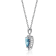 J'ADMIRE Aquamarine Simulant Platinum Over Sterling Silver Heart Pendant
with Chain