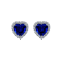 J'ADMIRE Heart Shaped Birthstone Stud Earrings