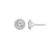 LUXGEM 14K White Gold Round Halo Studs | 3 Carat Cubic Zirconia