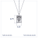 J'ADMIRE Platinum 950 Over Sterling Silver Tarot Card Death Pendant Necklace