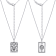 J'ADMIRE Platinum 950 Over Sterling Silver Tarot Card The Moon Pendant Necklace