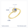 J'ADMIRE 14K Yellow Gold Over Sterling Silver Uranus Ring