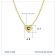 J'ADMIRE 14K Yellow Gold Over Sterling Silver Simple Initial Pendant Necklace