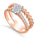 KALLATI 14K Rose Gold "Eternal" 0.75ctw Pave Diamond Ring