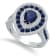 KALLATI White Gold "Heirloom" 3.10 ctw Pear Sapphire and
Diamond Ring