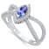 KALLATI White Gold 0.80 ctw Tanzanite and Diamond Ring