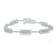 14K White Gold Mixed Shape Diamond Bracelet 2.0ctw