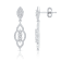 KALLATI 14K White Gold "Eternal" 0.85ct Diamond Hanging Earrings