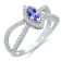 KALLATI White Gold 0.80 ctw Tanzanite and Diamond Ring