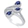 KALLATI White Gold 1.20 ctw Sapphire and Diamond Ring