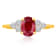 KALLATI Yellow Gold 1.25 ctw Ruby and Diamond Ring