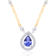 KALLATI Yellow Gold "Renaissance" 0.95 ctw Pear Tanzanite Necklace