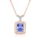 KALLATI Yellow Gold 1.35 ctw Tanzanite and Diamond Pendant