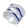 KALLATI White Gold 3.80 ctw spiral Sapphire and Diamond Ring