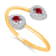 KALLATI Two-Tone Gold 0.40 ctw Ruby and Diamond Ring