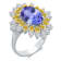 KALLATI White Gold 5.75 ctw Tanzanite and Diamond Ring