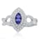 KALLATI White Gold 1.00 ctw Tanzanite and Diamond Ring