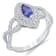 KALLATI White Gold 1.00 ctw Tanzanite and Diamond Ring