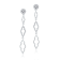 KALLATI 14K White Gold "Eternal" 0.45ct Diamond Hanging Earrings