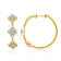 KALLATI Yellow Gold "Eternal" 1.50ct White Diamond Earrings