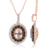 KALLATI Rose Gold "Heirloom" 4.55 ctw Morganite and Diamond Pendant