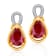 KALLATI Yellow Gold "Heirloom" 3.15 ctw Pear Ruby Earrings