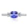 KALLATI 14K White Gold "Renaissance" 0.95ctw Cushion Tanzanite
and Diamond Ring
