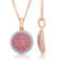 KALLATI Rose Gold "Heirloom" 0.50ctw Pink Sapphire and Diamond Pendant