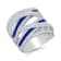 KALLATI White Gold 3.80 ctw spiral Sapphire and Diamond Ring