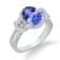 KALLATI White Gold "Renaissance" 4.15ctw Oval Tanzanite &
Diamond Ring