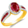 KALLATI Yellow Gold 1.85 ctw Ruby and Diamond Ring