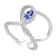 KALLATI White Gold 0.95 ctw Tanzanite and Diamond Ring