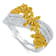 KALLATI White Gold "Sunset" 1.10ct White & Natural Yellow
Diamond Ring