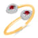 KALLATI Two-Tone Gold 0.40 ctw Ruby and Diamond Ring