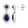 KALLATI 14K White Gold "Heirloom" 1.35ctw Teardrop Sapphire Earrings