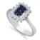 KALLATI White Gold 0.45 ctw Sapphire and Diamond Ring