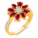 KALLATI Two-Tone Gold 2.15 ctw Ruby and Diamond Ring