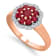 KALLATI Rose Gold 0.85 ctw Ruby and Diamond Ring