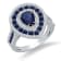 KALLATI White Gold "Heirloom" 3.10 ctw Pear Sapphire and
Diamond Ring