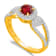 KALLATI Yellow Gold 1.35ctw Ruby and Diamond Ring