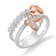 KALLATI 14K Two-Tone Gold "Eternal" 0.60ctw Butterfly Diamond Ring