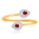 KALLATI Two-Tone Gold 0.40 ctw Ruby and Diamond Ring