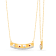 KALLATI 14K Yellow Gold Ruby and Diamond Bar Necklace 0.25ctw