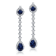 KALLATI 14K White Gold "Heirloom" 2.00ctw Teardrop Sapphire Earrings