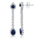 KALLATI 14K White Gold "Heirloom" 2.00ctw Teardrop Sapphire Earrings