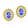 KALLATI Yellow Gold "Renaissance" 1.65 ctw Tanzanite Earrings